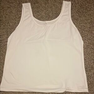 SHEIN White Fitted Sleeveless Tank Top